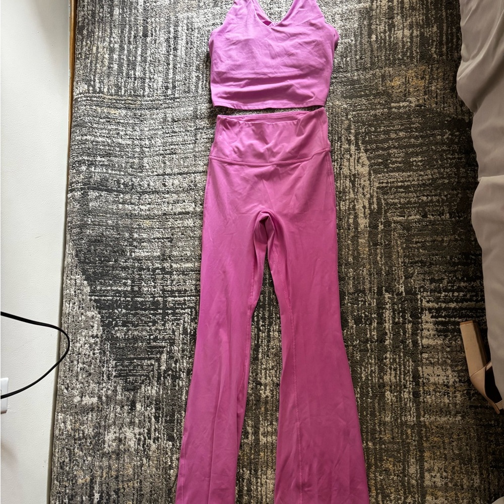 All in Motion Women's Pink Flare Jumpsuit